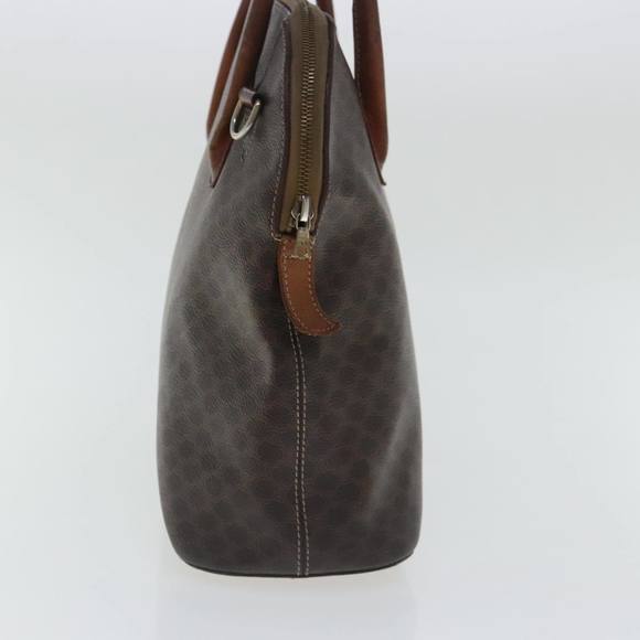 CELINE Macadam Canvas Hand Bag PVC Leather Gold Brown Auth bs19145 - Picture 4 of 16